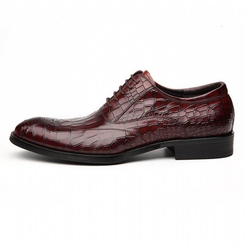 Formele Herenschoenen Klassieke Oxford-schoenen Met Veters - Rood