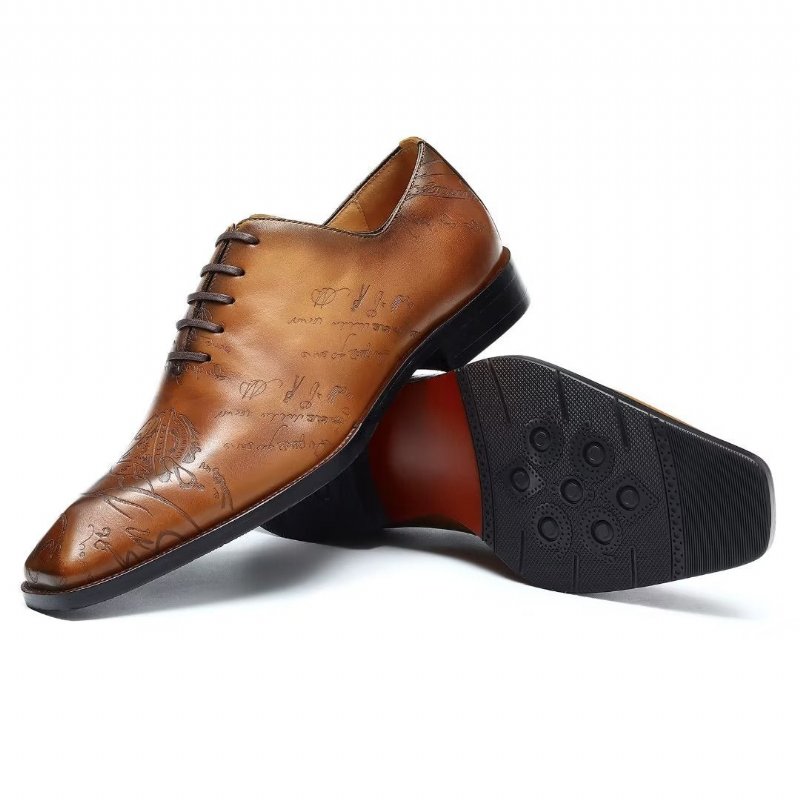 Formele Herenschoenen Leren Brogue Oxford-schoenen - Bruin