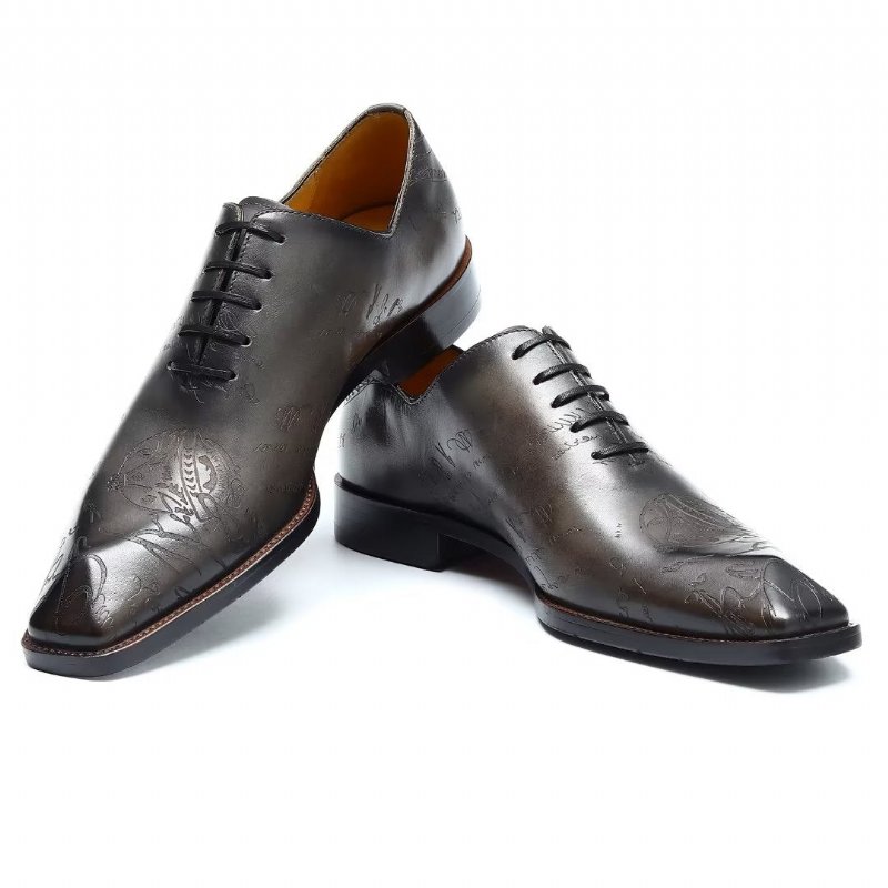 Formele Herenschoenen Leren Brogue Oxford-schoenen - Grijs