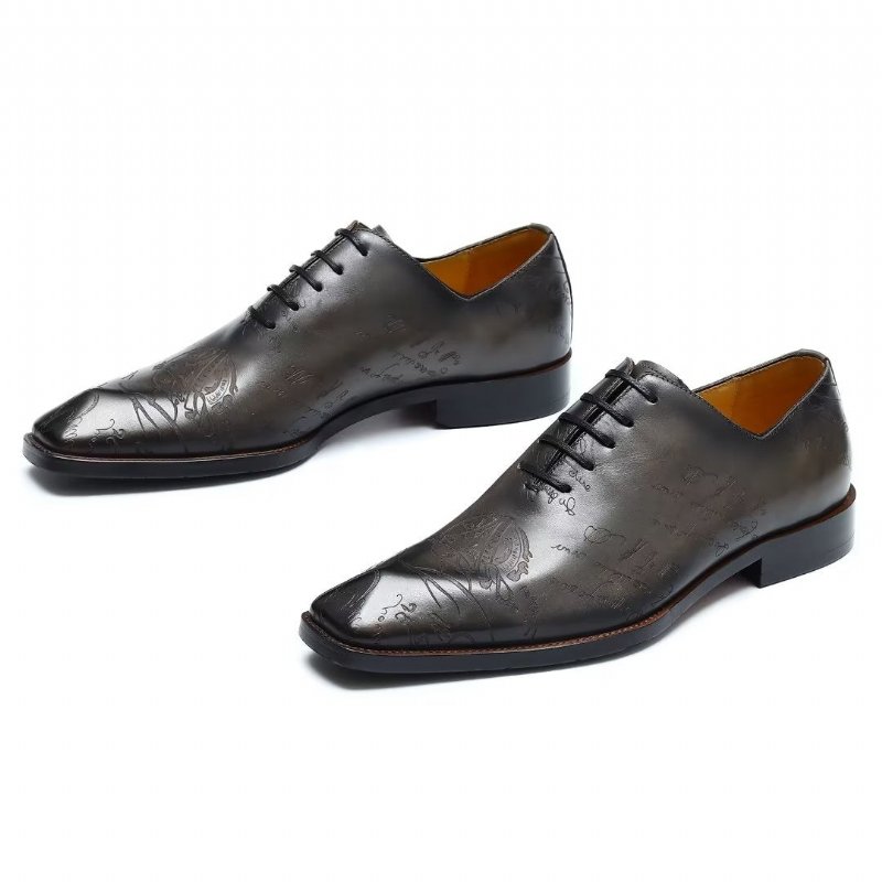 Formele Herenschoenen Leren Brogue Oxford-schoenen - Grijs