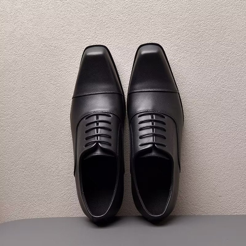 Formele Herenschoenen Leren Oxford-kledingschoenen - Zwart