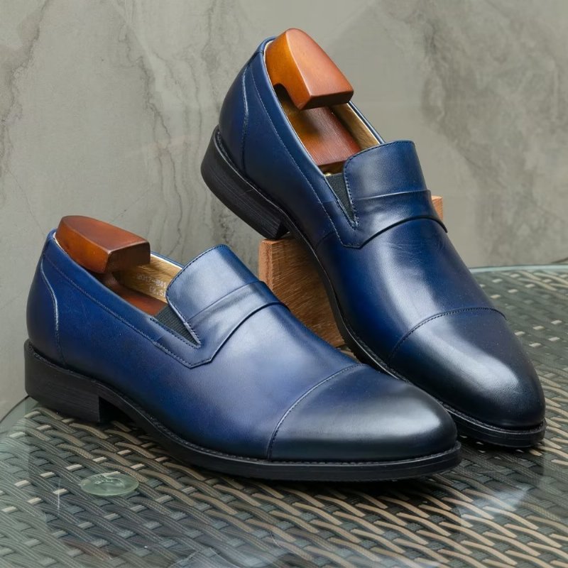 Formele Herenschoenen Leren Veterschoenen - Blauw