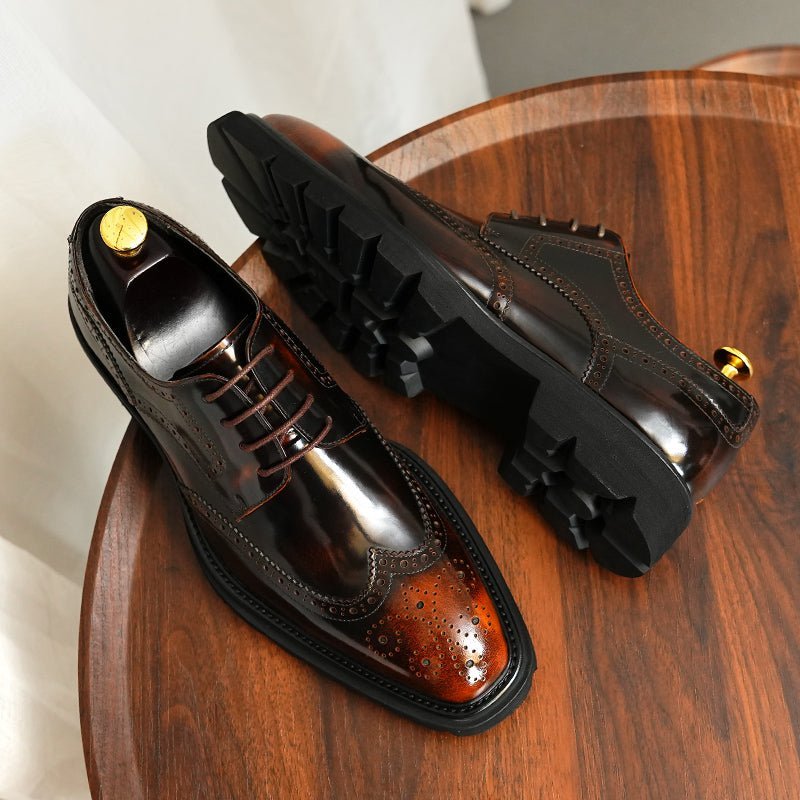 Formele Herenschoenen Luxe Brogue Oxford-schoenen - Koffie