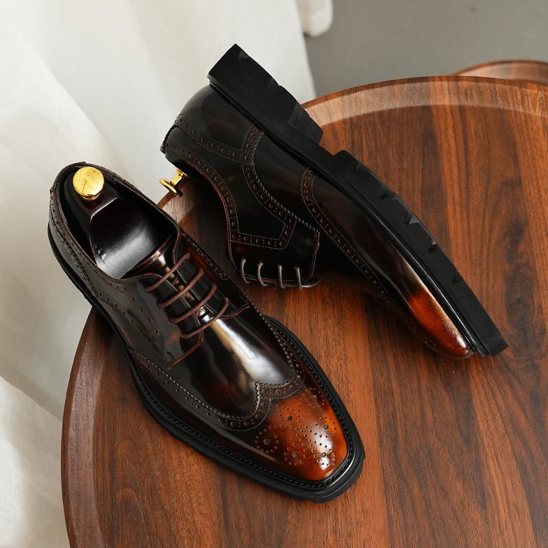 Formele Herenschoenen Luxe Brogue Oxford-schoenen - Koffie