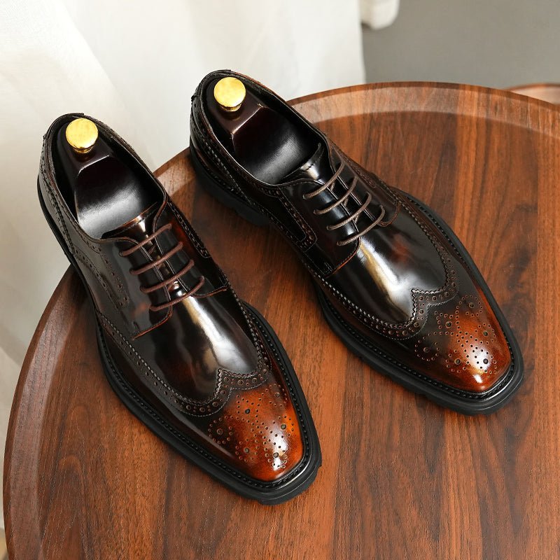 Formele Herenschoenen Luxe Brogue Oxford-schoenen - Koffie