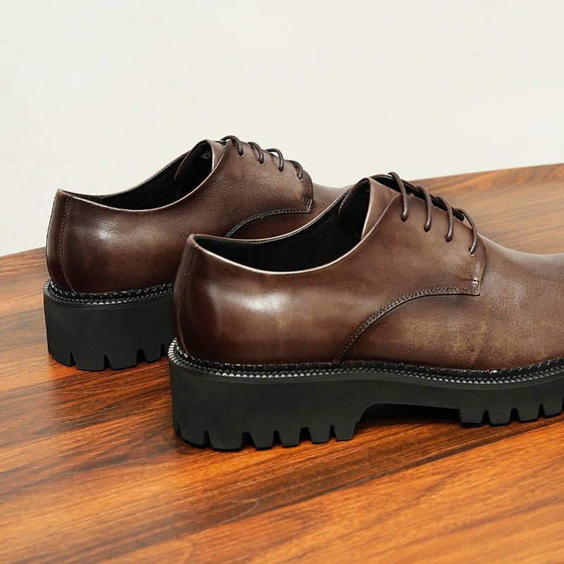 Formele Herenschoenen Luxe Brogue Oxford-schoenen Met Veters - Koffie