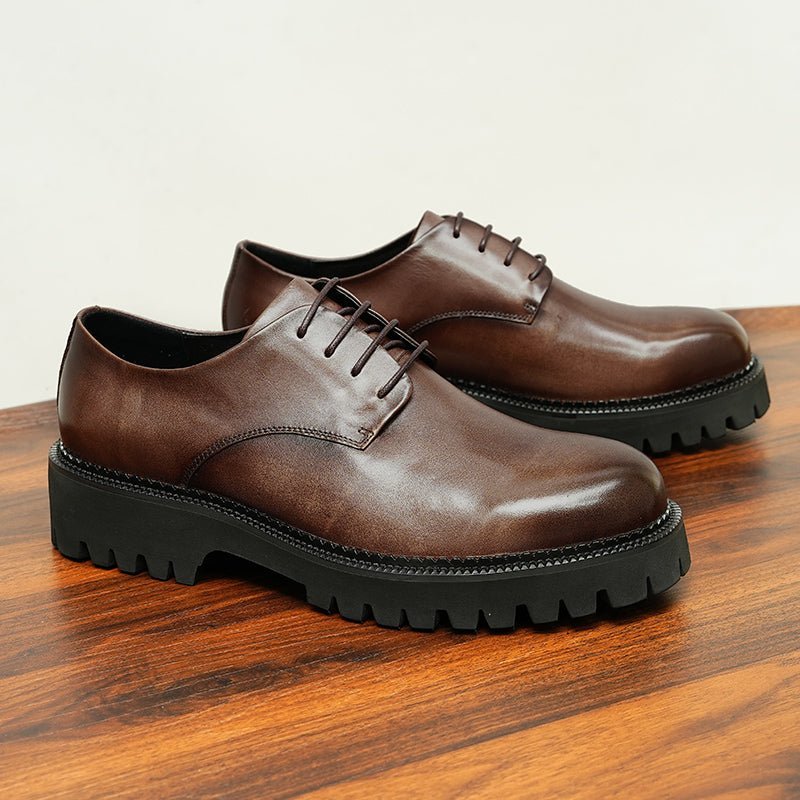 Formele Herenschoenen Luxe Brogue Oxford-schoenen Met Veters - Koffie