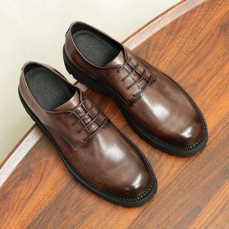 Formele Herenschoenen Luxe Brogue Oxford-schoenen Met Veters - Koffie