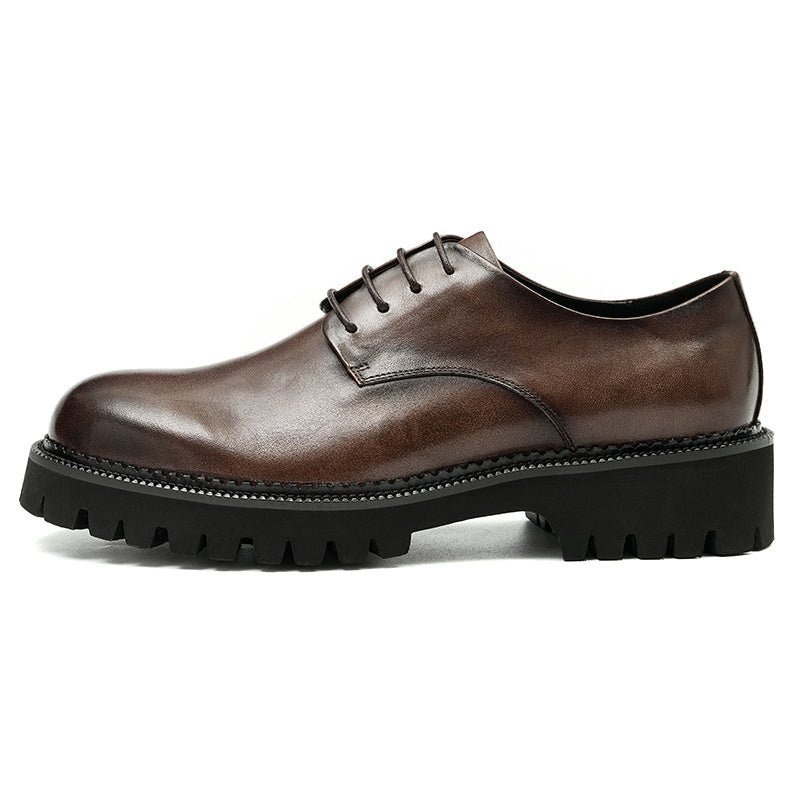 Formele Herenschoenen Luxe Brogue Oxford-schoenen Met Veters - Koffie