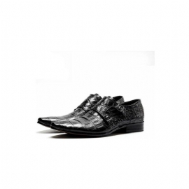 Formele Herenschoenen Luxe Brogue-schoenen Met Alligatorpatroon Spitse Neus