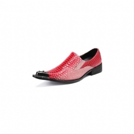 Formele Herenschoenen Luxe Crocstripe-loafers Met Exotisch Patroon