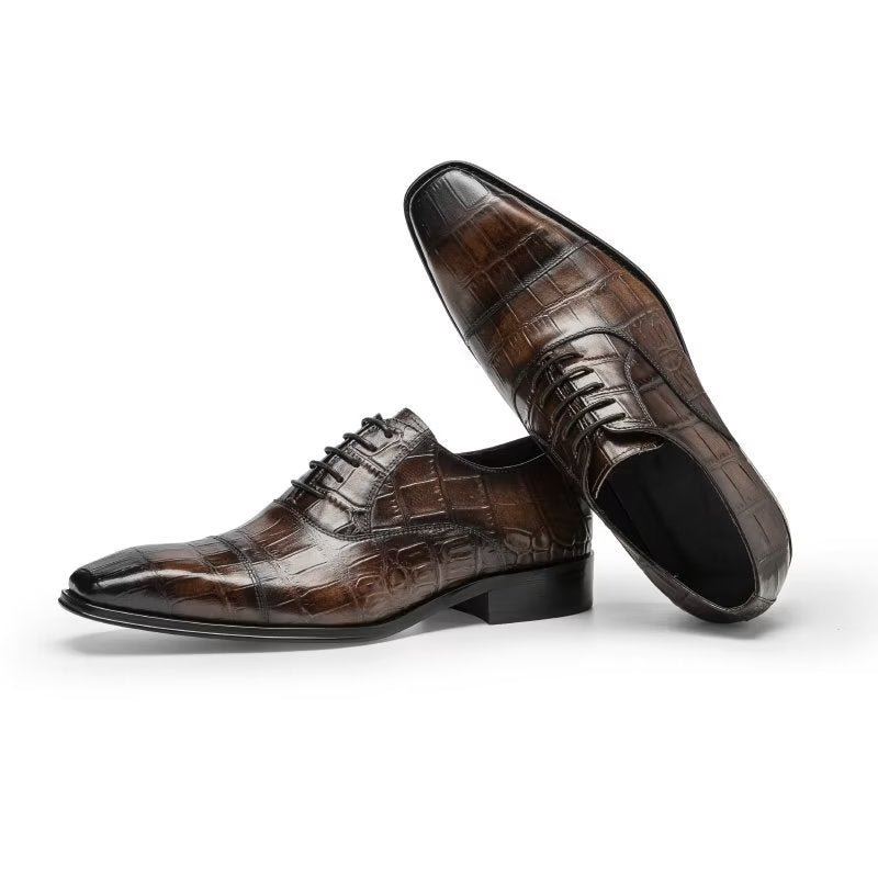 Formele Herenschoenen Luxe Croctex Oxford-schoenen - Koffie