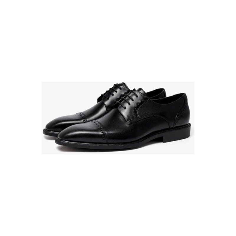 Formele Herenschoenen Luxe Exotische Glanzende Designer Brogue-kledingschoenen - Zwart