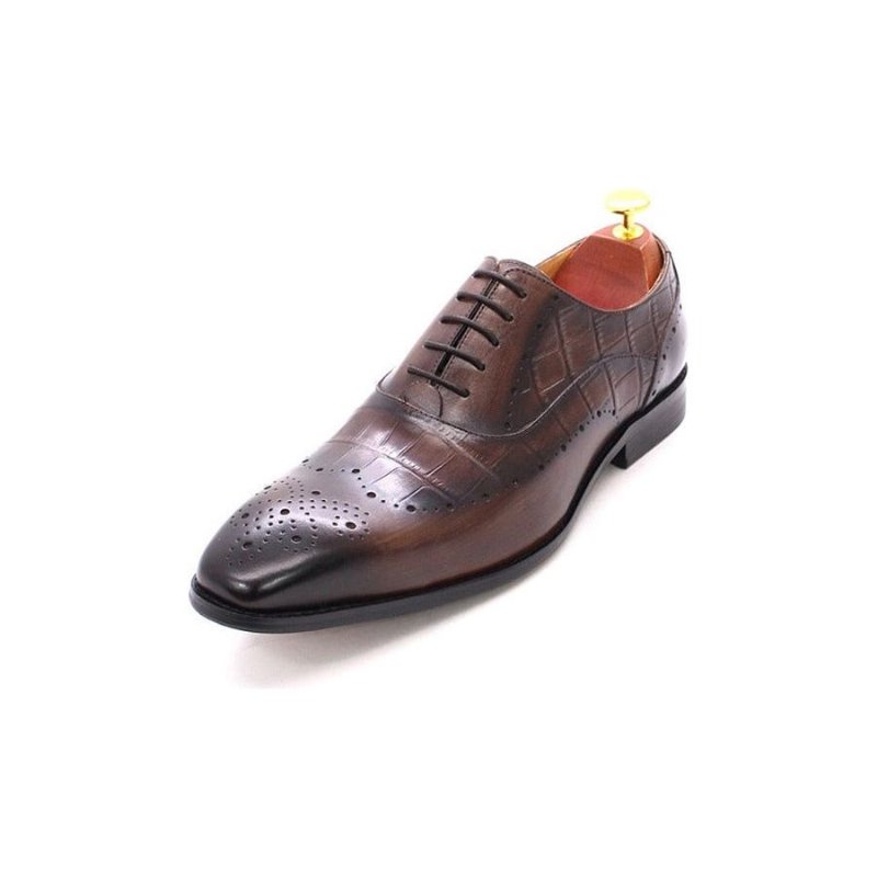 Formele Herenschoenen Luxe Krokodillenleer Brogue Oxford-kledingschoenen