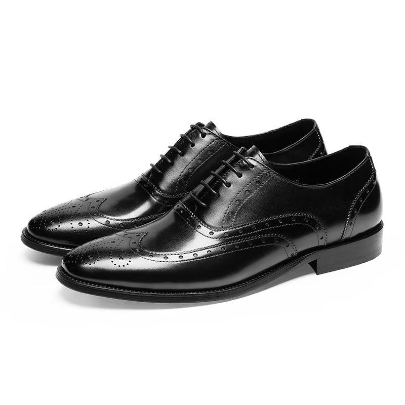 Formele Herenschoenen Luxe Lederen Brogue-schoenen - Zwart