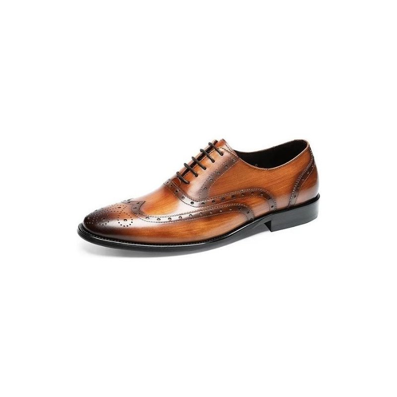 Formele Herenschoenen Luxe Lederen Brogue-schoenen - Koffie