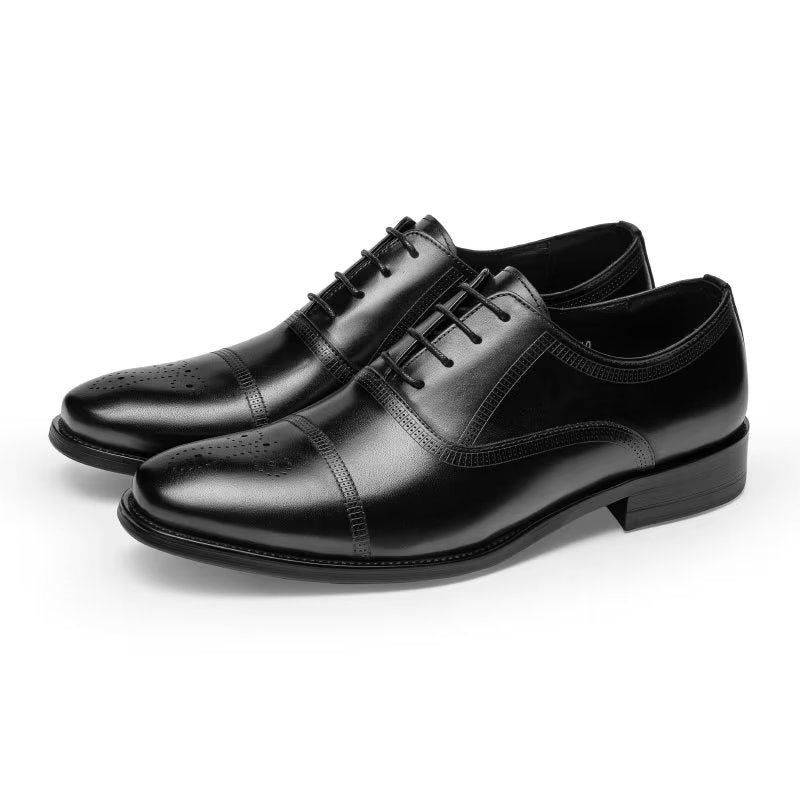 Formele Herenschoenen Luxe Lederen Elegantie Oxford-kledingschoenen - Zwart