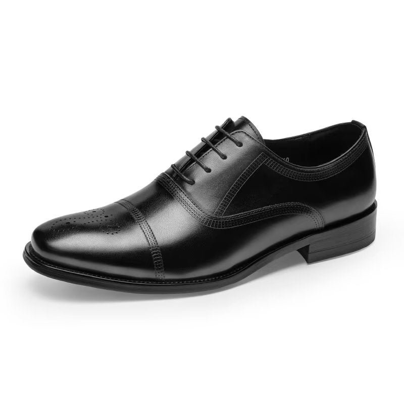 Formele Herenschoenen Luxe Lederen Elegantie Oxford-kledingschoenen - Zwart