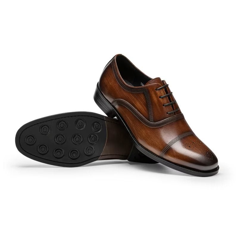 Formele Herenschoenen Luxe Lederen Elegantie Oxford-kledingschoenen - Koffie