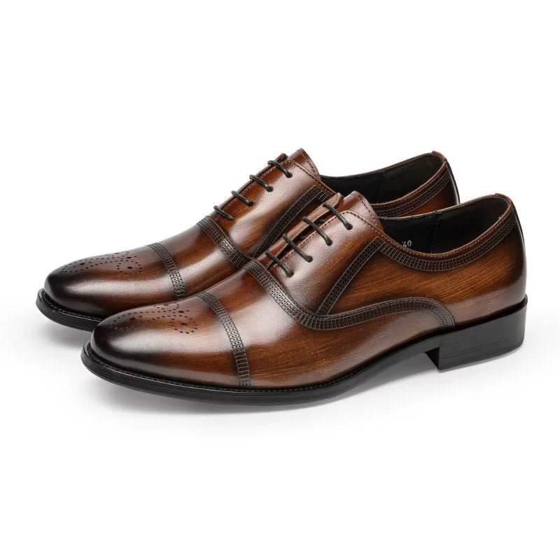 Formele Herenschoenen Luxe Lederen Elegantie Oxford-kledingschoenen - Koffie