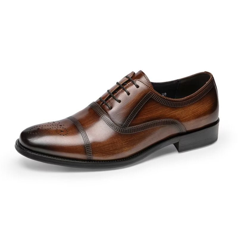 Formele Herenschoenen Luxe Lederen Elegantie Oxford-kledingschoenen - Koffie