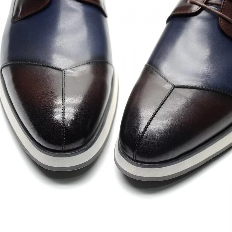 Formele Herenschoenen Luxe Leren Nette Schoenen - Blauw