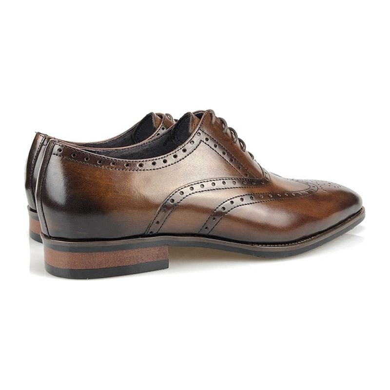 Formele Herenschoenen Luxe Leren Platform Oxford-kledingschoenen - Koffie