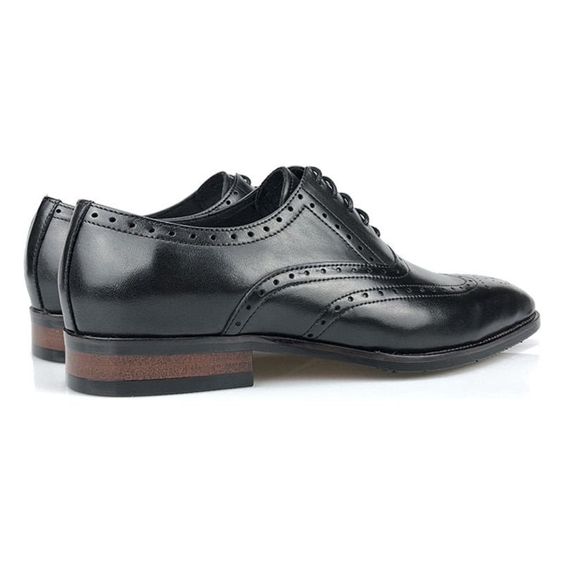 Formele Herenschoenen Luxe Leren Platform Oxford-kledingschoenen - Zwart