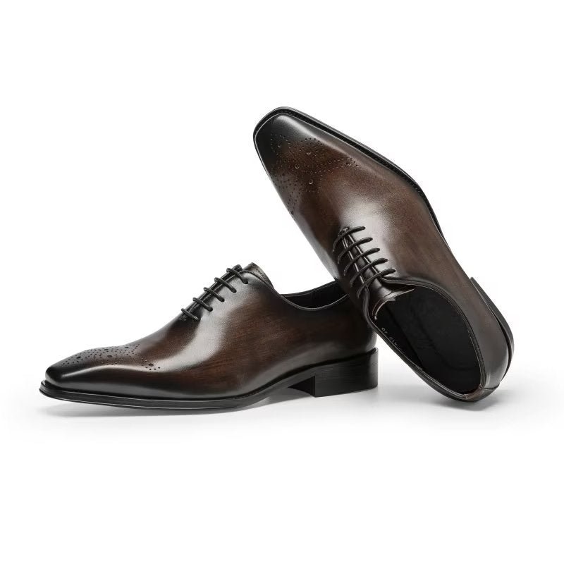 Formele Herenschoenen Luxe Rundleer Elegantie Oxford-schoenen - Koffie