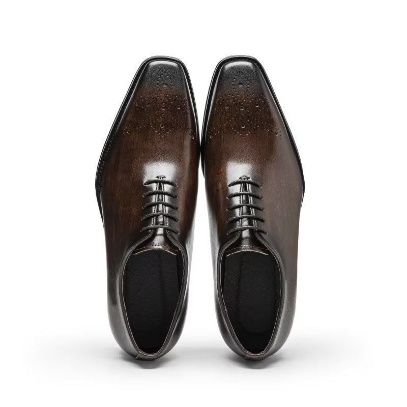 Formele Herenschoenen Luxe Rundleer Elegantie Oxford-schoenen - Koffie