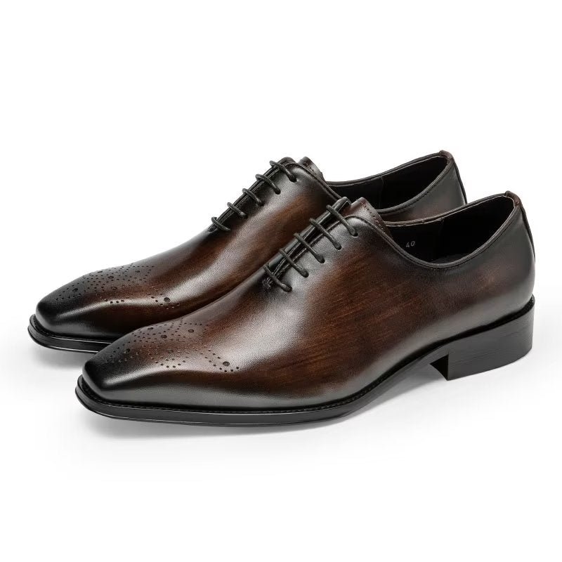 Formele Herenschoenen Luxe Rundleer Elegantie Oxford-schoenen - Koffie