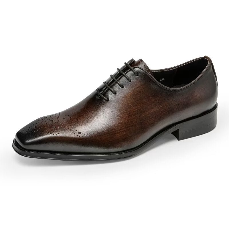 Formele Herenschoenen Luxe Rundleer Elegantie Oxford-schoenen - Koffie