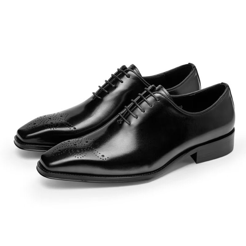 Formele Herenschoenen Luxe Rundleer Elegantie Oxford-schoenen - Zwart