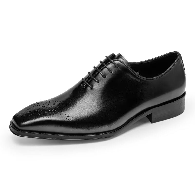 Formele Herenschoenen Luxe Rundleer Elegantie Oxford-schoenen - Zwart