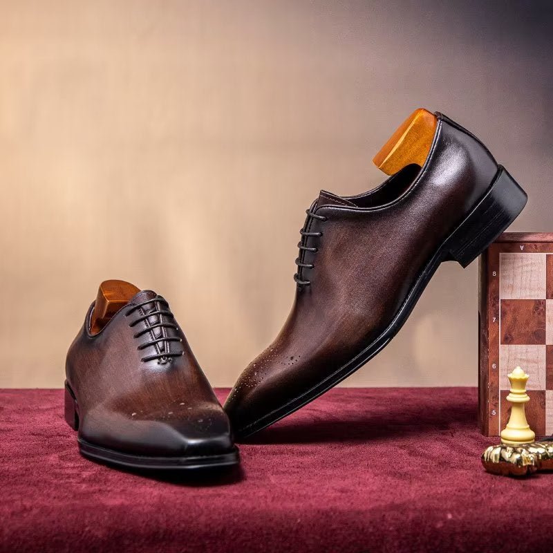 Formele Herenschoenen Luxe Rundleer Elegantie Oxford-schoenen - Koffie