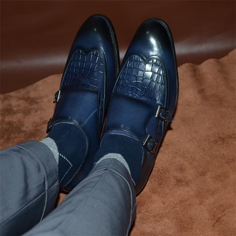 Formele Herenschoenen Met Gespsluiting Charme - Blauw