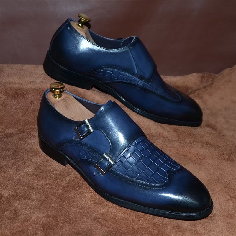 Formele Herenschoenen Met Gespsluiting Charme - Blauw