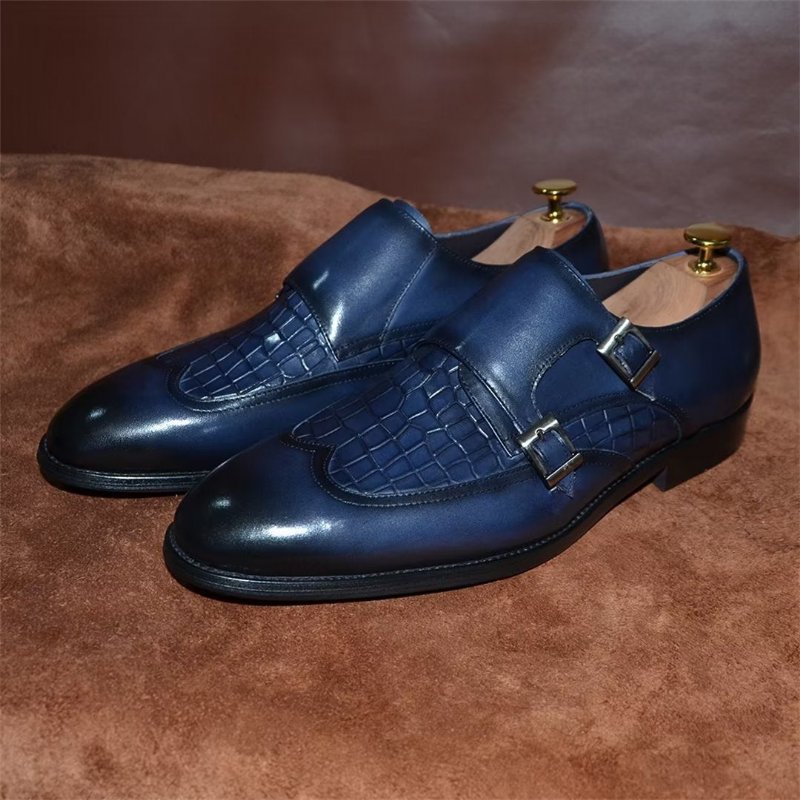 Formele Herenschoenen Met Gespsluiting Charme - Blauw