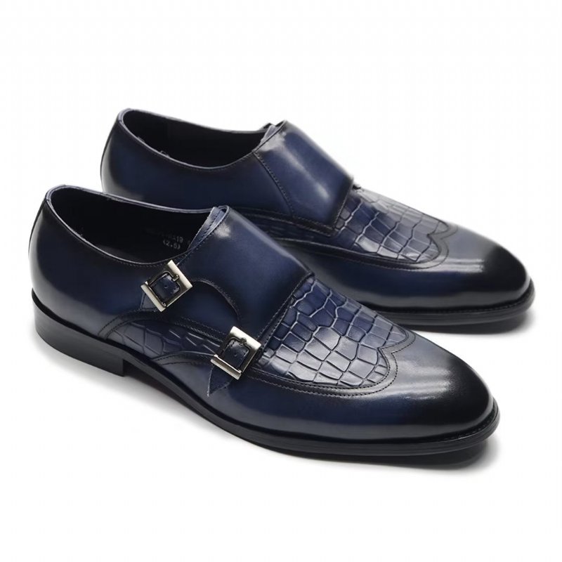 Formele Herenschoenen Met Gespsluiting Charme - Blauw