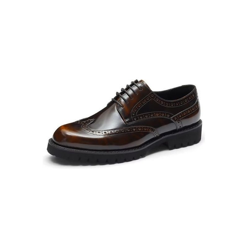 Formele Herenschoenen Met Reliëf Elegante Brogue-schoenen - Koffie