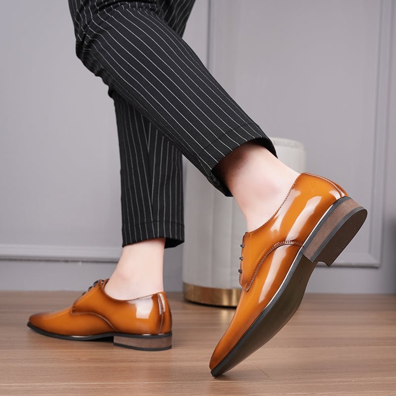 Formele Herenschoenen Met Vierkante Neus Stijlvolle Oxford-schoenen - Koffie