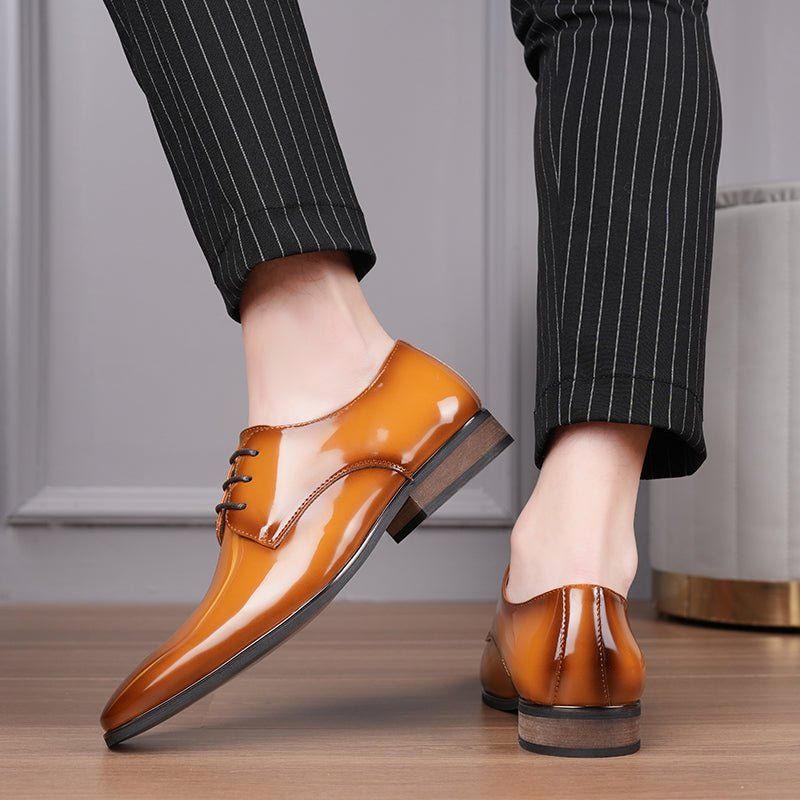 Formele Herenschoenen Met Vierkante Neus Stijlvolle Oxford-schoenen - Koffie