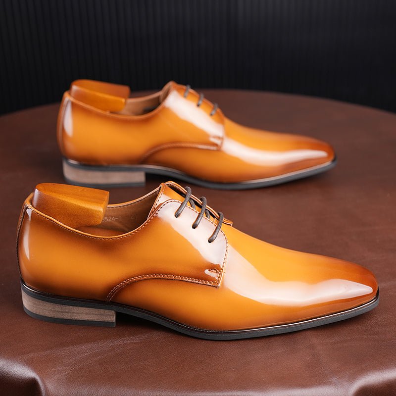 Formele Herenschoenen Met Vierkante Neus Stijlvolle Oxford-schoenen - Koffie