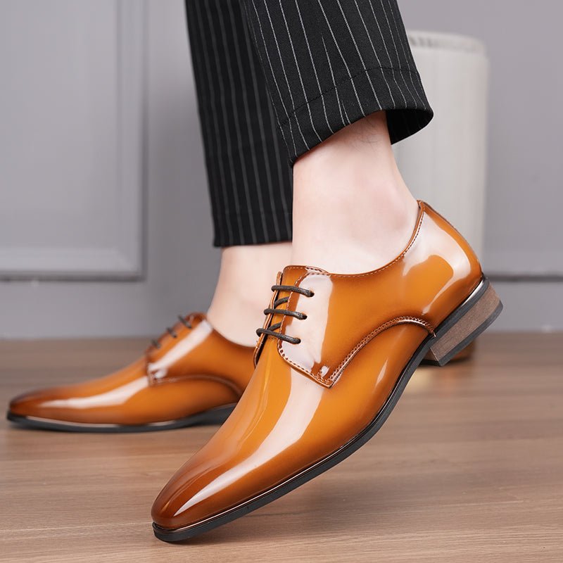 Formele Herenschoenen Met Vierkante Neus Stijlvolle Oxford-schoenen - Koffie