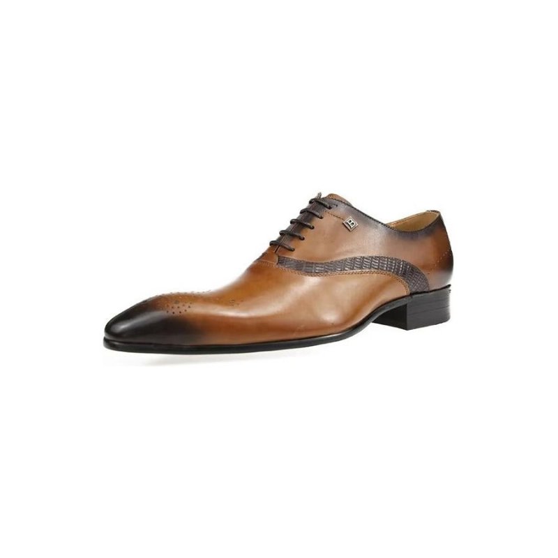 Formele Herenschoenen Modieuze Bruiloftsbrogues - Bruin