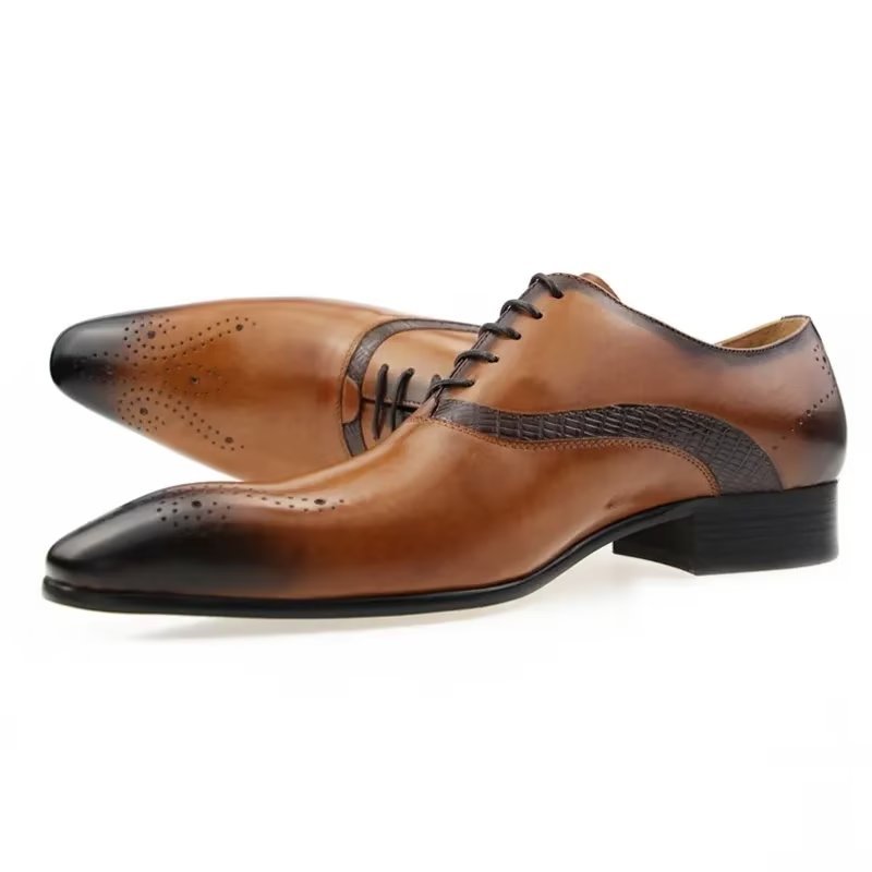 Formele Herenschoenen Modieuze Bruiloftsbrogues - Bruin