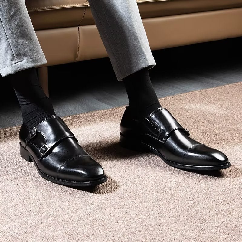 Formele Herenschoenen Monkstrap-kledingschoenen - Zwart