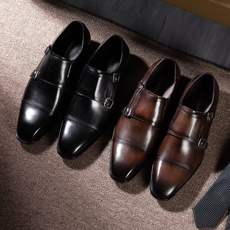 Formele Herenschoenen Monkstrap-kledingschoenen - Zwart