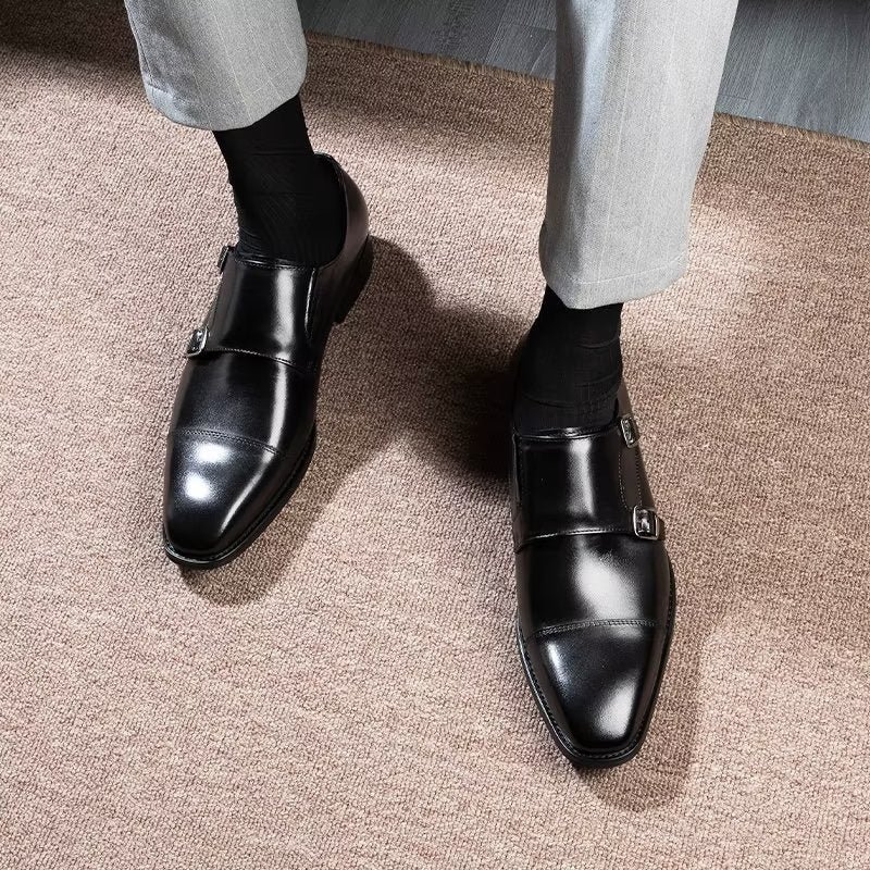 Formele Herenschoenen Monkstrap-kledingschoenen - Zwart