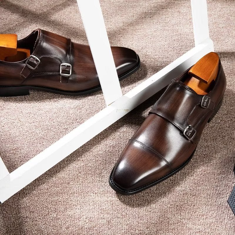 Formele Herenschoenen Monkstrap-kledingschoenen - Koffie